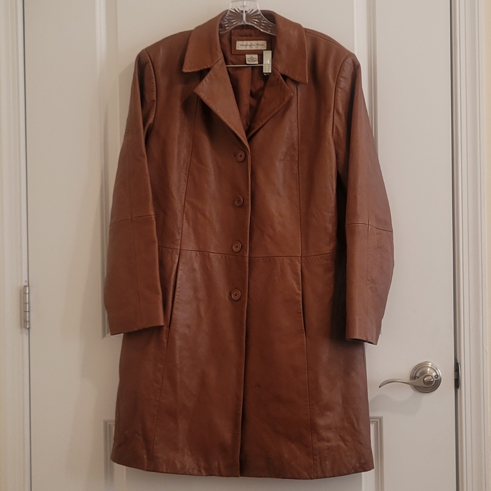 VTG Tan Genuine Lambskin Leather Coat